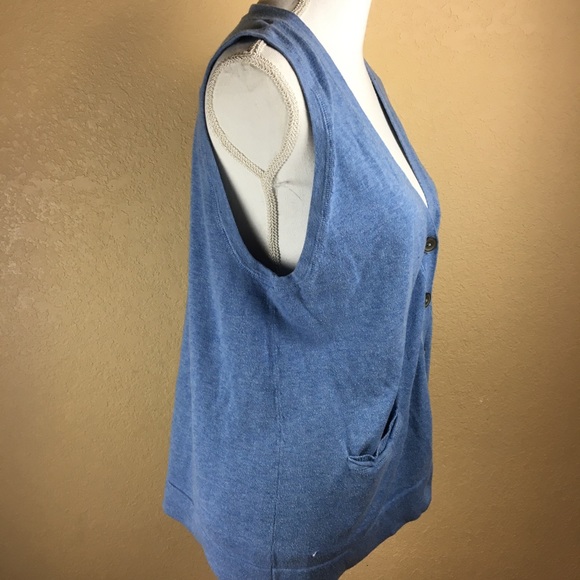 J. Jill L blue cotton vest - Picture 2 of 3